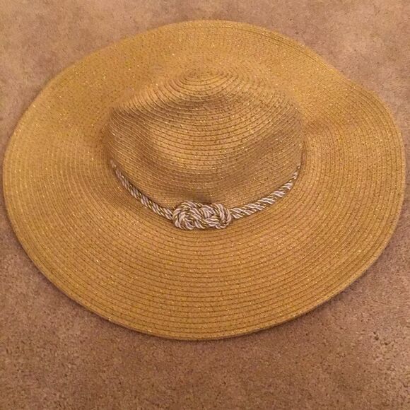 cruise club Accessories - Cruise Club Paper Tan Shimmery Beach Hat